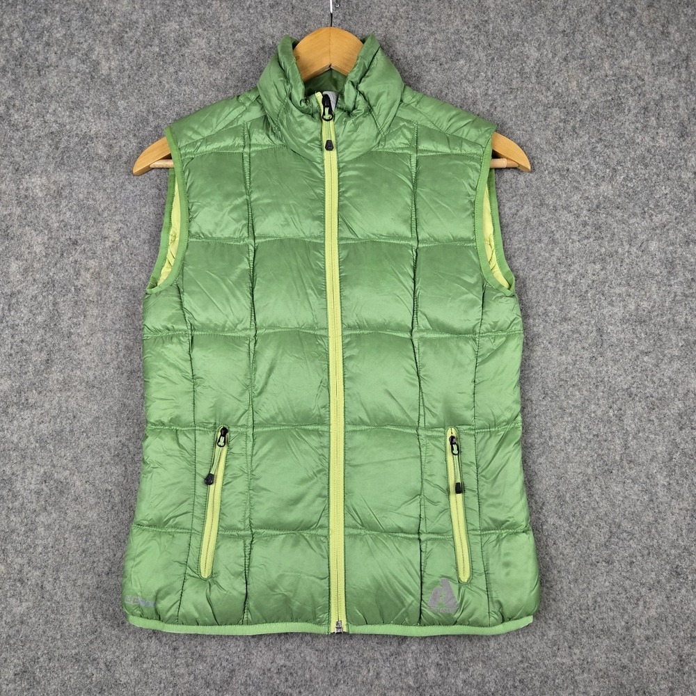 Eddie Bauer Vest‎ Womens XS Green First Ascent EB 800 Fill Down Lightweight
